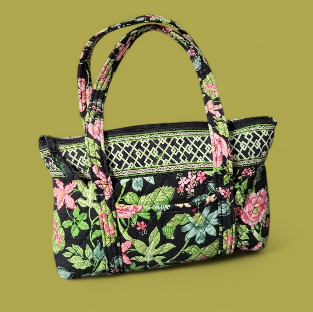 Vera Bradley Retired Botanical Tote Bag - Gardencore Floral Zip Tote